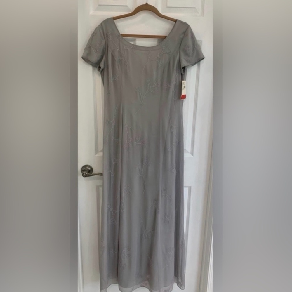 Sophisticated Gray beaded Maxi Dress